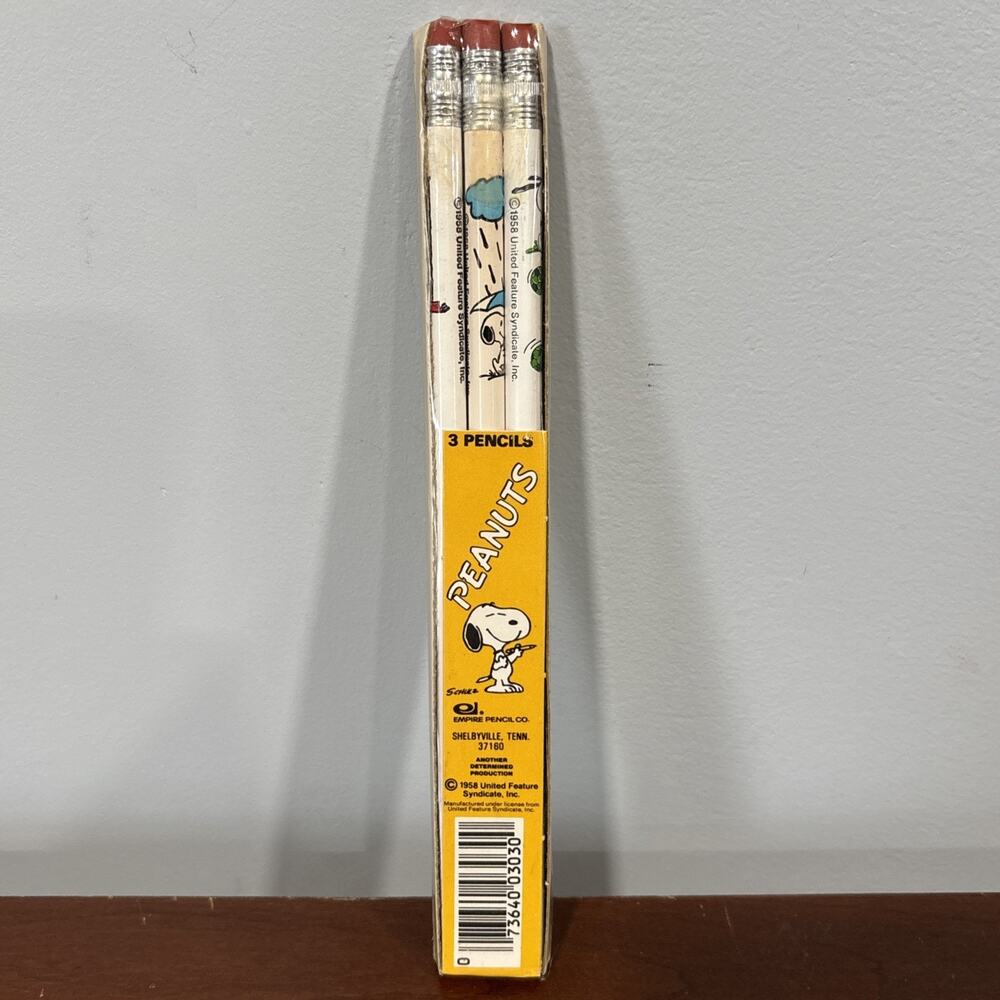 1958 Peanuts Snoopy Stationary 3 Pencil Pack NEW UNUSED